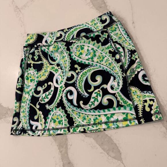 T by Talbots Floral Paisley Print Skort Tennis Skirt Womens Small Petite Green - Picture 2 of 8